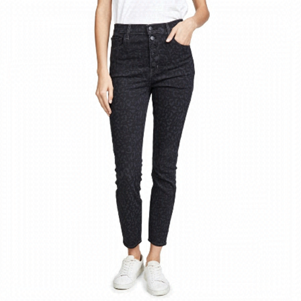 NWT J Brand Lillie HiRise Crop Skinny Print Jeans